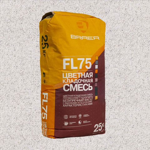 ЦВЕТНАЯ КЛАДОЧНАЯ СМЕСЬ FL75, БЕЛЫЙ